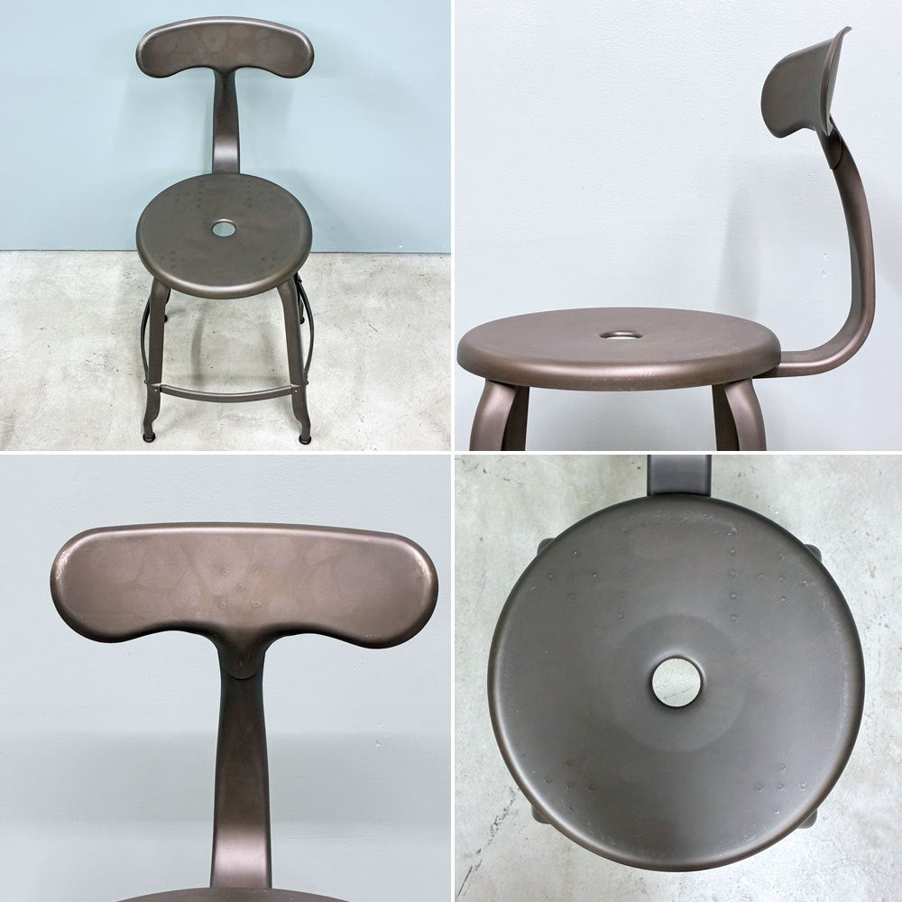 フェールトラヴァイユ FER TRAVAIL ニコルチェア NICOLLE Chair SH45cm ダイニングチェア スチール マットクリア仕上げ 別注モデル インダストリアル フランス A ◎