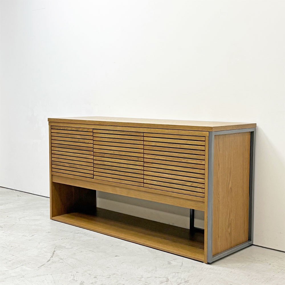 クラッシュゲート CRASH GATE イージーライフ Easy Life ボーダー BORDER サイドボード オーク材 W137cm 伸縮テーブル 関家具 展示品 ●