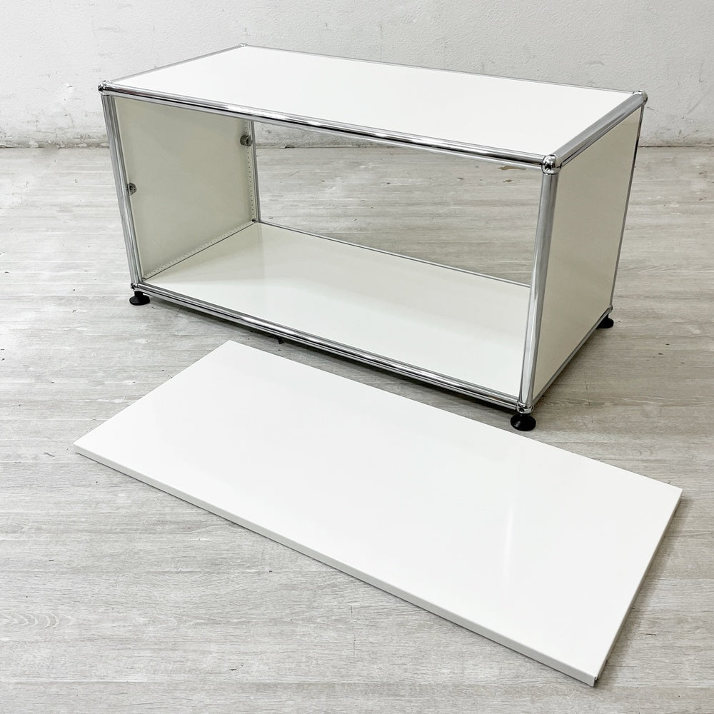USMハラー USM Haller モジュラーファニチャー ハラーシステム AVボード ローボード ディバイダーシェルフ ピュアホワイト スイス ●