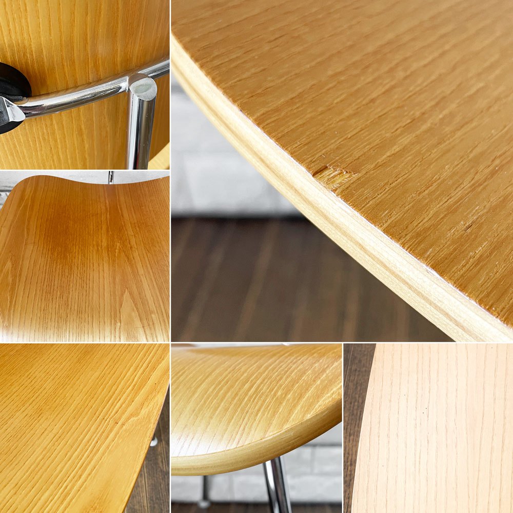 ハーマンミラー Herman Miller プライウッドダイニングチェア DCM ホワイトアッシュ メタルレッグ C&R イームズ ミッドセンチュリー 定価￥169,400- ◎