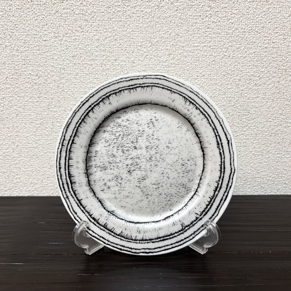 ママカロン ma.macaron 刺繍の転写プレート 19.5cm デザートプレート 中皿 磁器 現代作家 A ◎