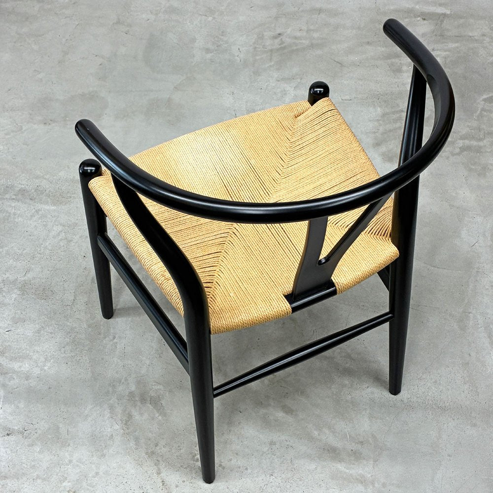 カールハンセン＆サン Carl Hansen & Son CH24 Yチェア ブラックラッカー ビーチ材 ペーパーコード ハンス・J・ウェグナー デンマーク 北欧家具 ◎
