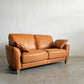 リラックスフォーム RELAX FORM コロンバス COLUMBUS Ⅱ 2人掛けソファ W164cm レザーテックス キャメル 木脚 関家具 定価￥162,800- 〓