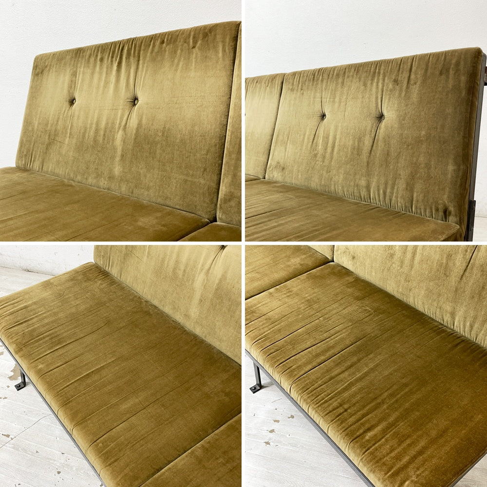 トラックファニチャー TRUCK FURNITURE バードベンチ Bird BENCH W180cm スチール ナラ無垢材 F-72 OLIVE VELUDO インダストリアル 定価：￥ 374,000-●