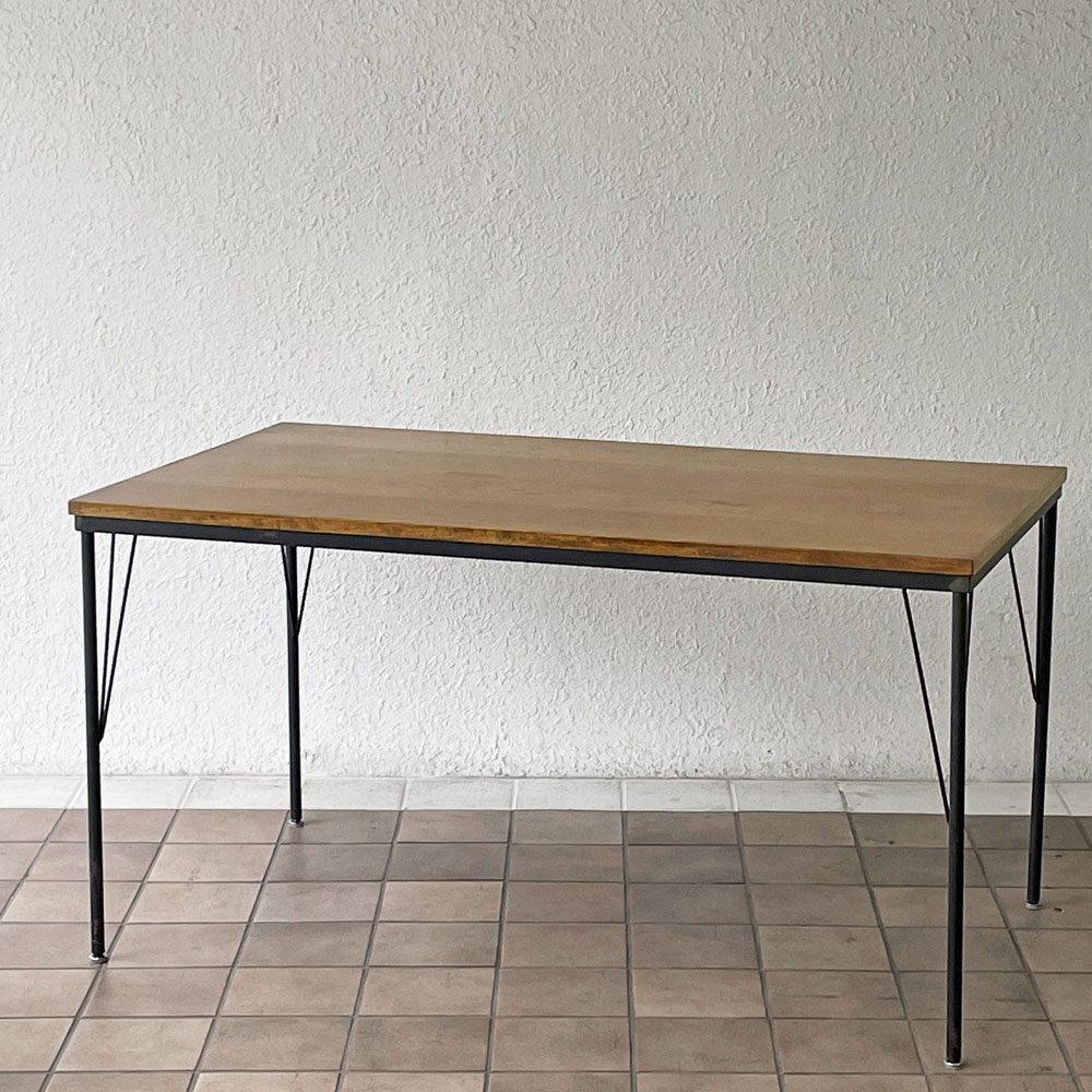 クラッシュゲート CRASHGATE ノットアンティークス Knot Antiques アンネ ANNE ダイニングテーブル パイン古材 スチール脚 W135cm インダストリアルデザイン ◇