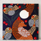 マリメッコ Marimekko ケトゥンマルヤ KETUNMARJA ファブリックパネル 80×80cm MAIJA METSOLA 北欧雑貨 フィンランド◇