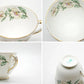 クラウンスタッフォードシャー Crown Staffordshire カップ＆ソーサー C/S 花柄 ホワイト UKビンテージ Vintage 英国 B ●