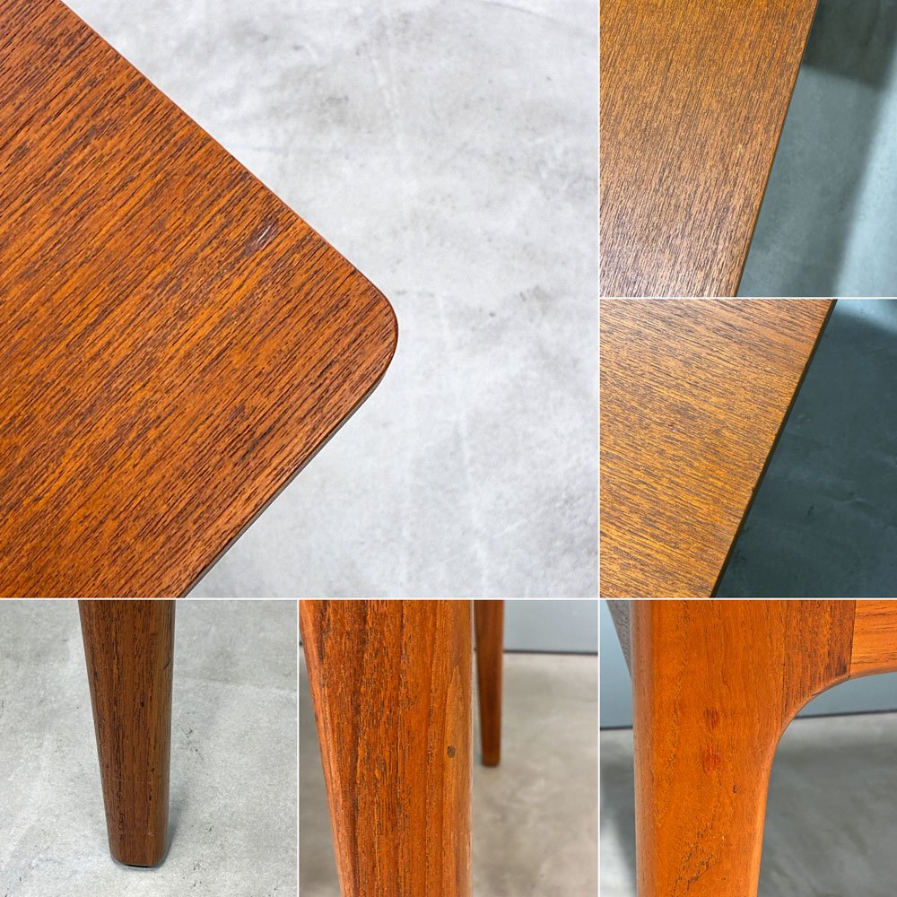 ビンテージ Vintage チーク材 エクステンションダイニングテーブル W168-244cm 伸長式 EX 北欧スタイル ◎