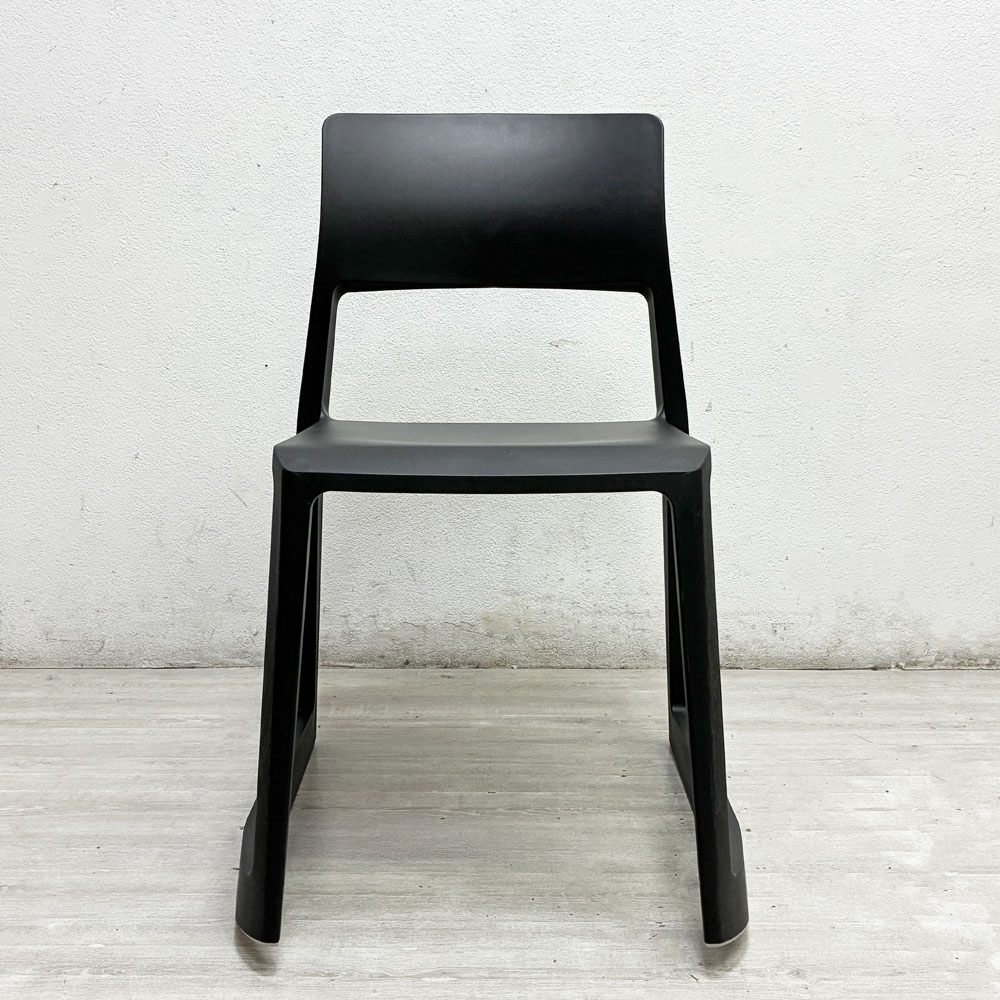 ヴィトラ Vitra ティプトン Tip Ton ワークチェア ダイニングチェア デスクチェア ブラック スタッキング チルト機能 定価￥42,900- B ●