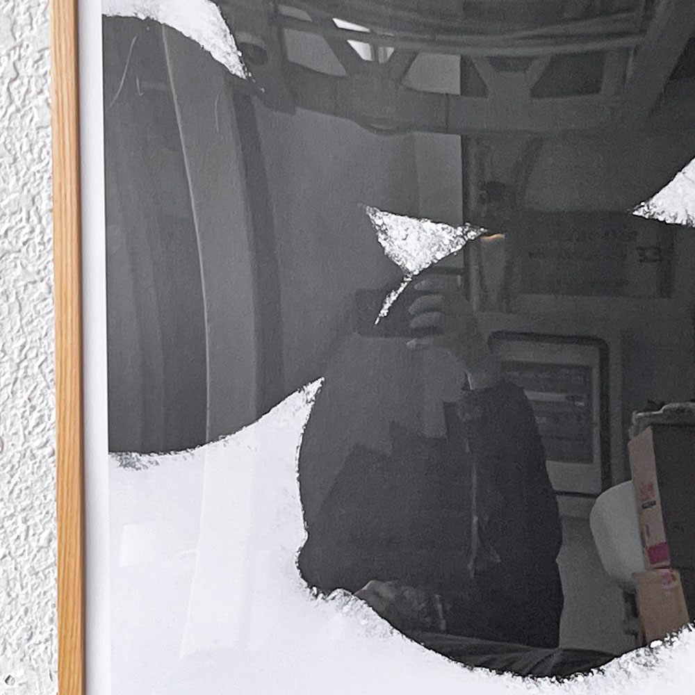 イデー IDEE ドナルド・サルタン Donald Sultan 「ブラックレモン Black lemons」 オフセット アートフレーム ポスター W51 × H64 cm 額装品 ◇