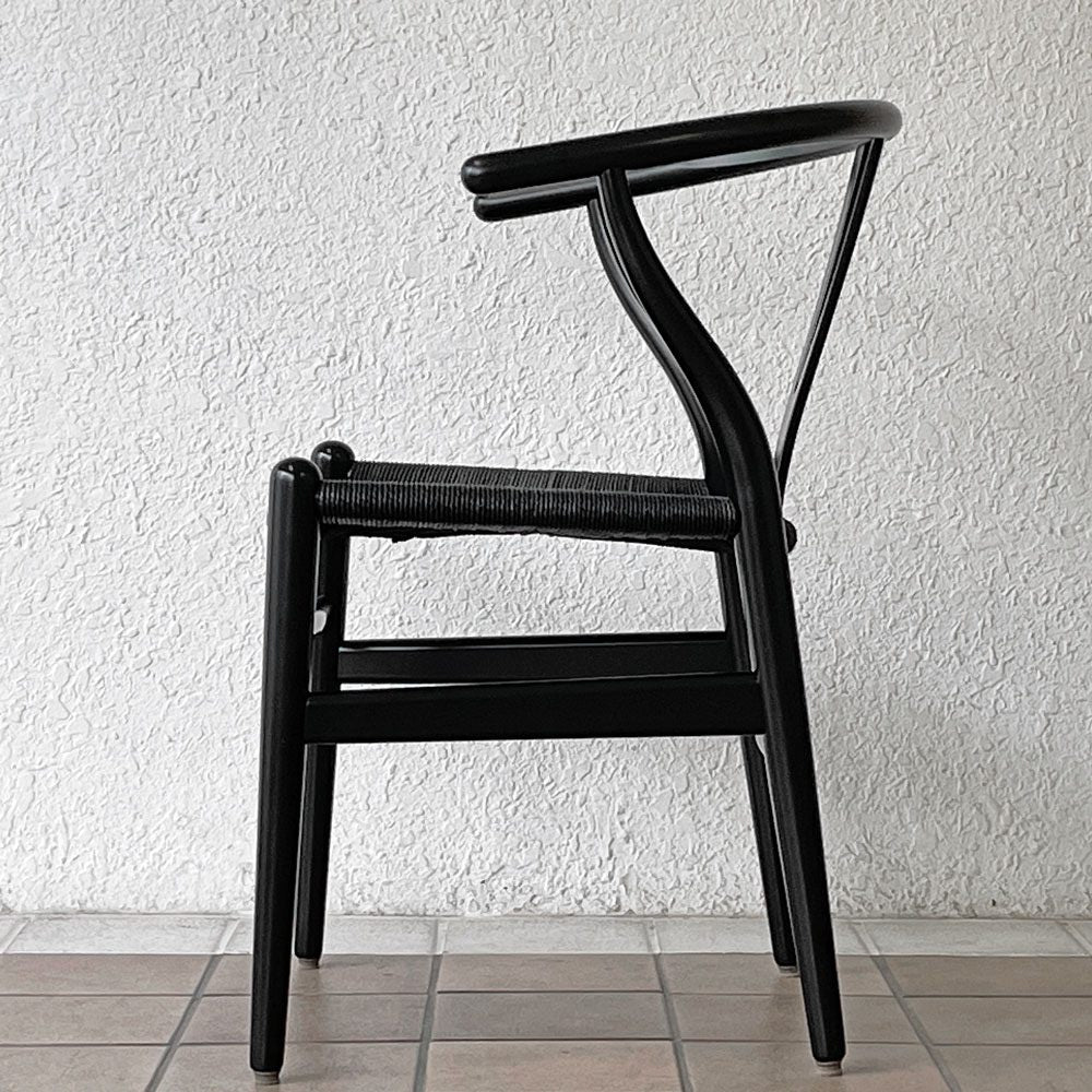 カールハンセン＆サン Carl Hansen & Son CH24 Yチェア ブラックラッカー×ブラックペーパーコード ビーチ材 ハンス・J・ウェグナー デンマーク 北欧家具 ◇