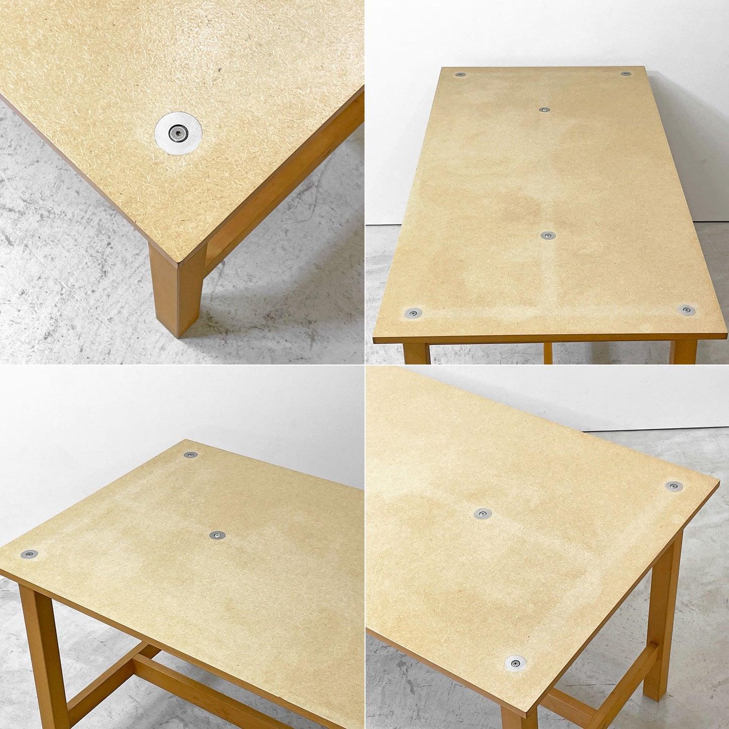 無印良品 MUJI ファイバーラミネート ワーキングテーブル W150cm アトリエテーブル 作業テーブル 廃番 ●
