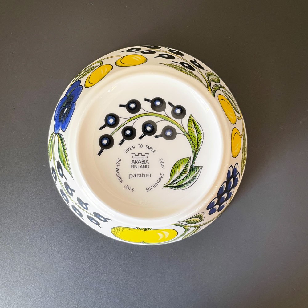 アラビア ARABIA パラティッシ PARATIISI ボウル 17cm カラー 王冠マーク 旧ロゴ ビルガー・カイピアイネン フィンランド 北欧食器 B ◎