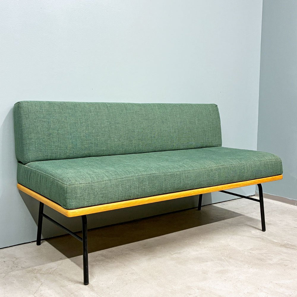 ウニコ unico ファニート ベンチ バックレスト FUNEAT bench backrest 鉄脚 オーク材 スチールレッグ カフェスタイル W126cm 定価￥65,780- ◎