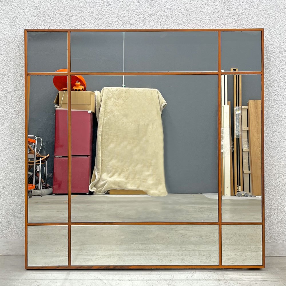 ポラダ porada フォーシーズンズ・クアドラート ミラー FOUR SEASONS QUADRATO MIRROR 100cm ウォールナット無垢材 〓