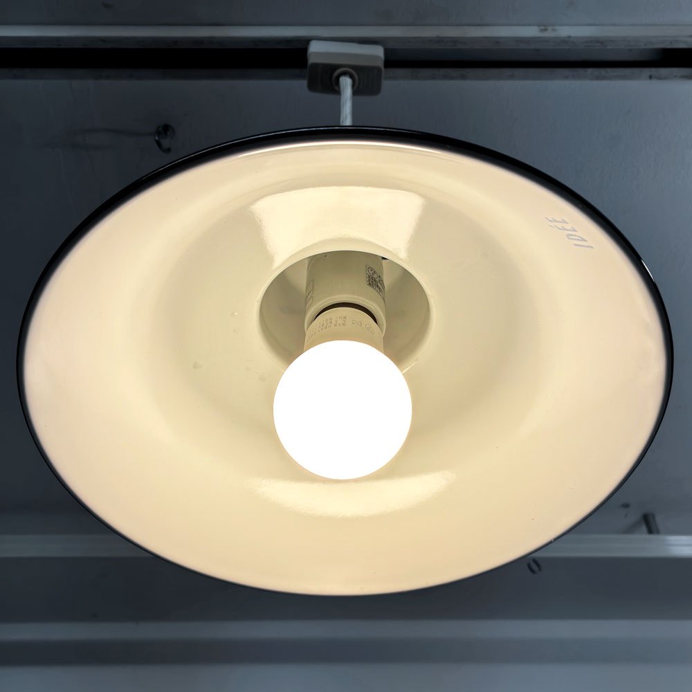 イデー IDEE ホーロー ペンダントライト ランプ PORCELAIN ENAMELED IRON 琺瑯 ブラック インダストリアル ●
