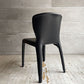 カッシーナ Cassina オラ 369 HOLA アームレスチェア ダイニングチェア 本革 ブラックレザー ハンス・ウェッツスタイン イタリア 定価￥418,000- ♪