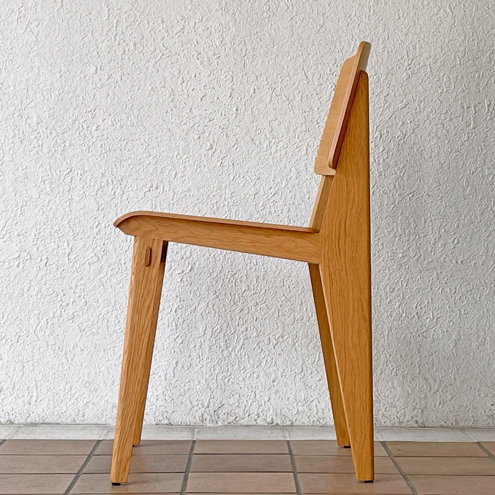 ヴィトラ vitra シェーズトゥボワ Chaise Tout Bois ダイニングチェア ナチュラルオーク 座面高46cm ジャン・プルーヴェ Jean Prouve 定価129,800円 ◇