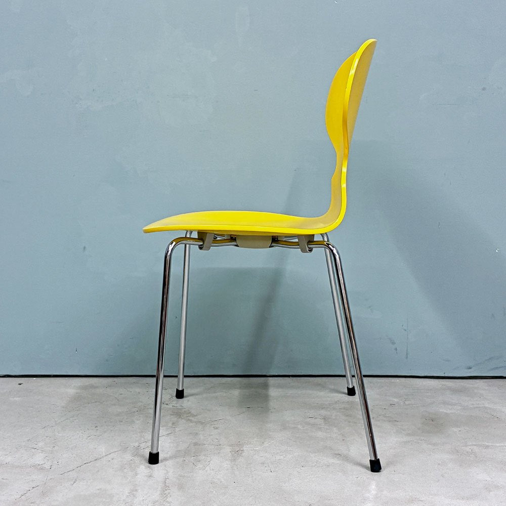 フリッツハンセン Fritz Hansen アントチェア ANT CHAIR 4本脚 イエロー ラッカー仕上げ 2000年製 アルネ・ヤコブセン デンマーク 北欧家具 ◎
