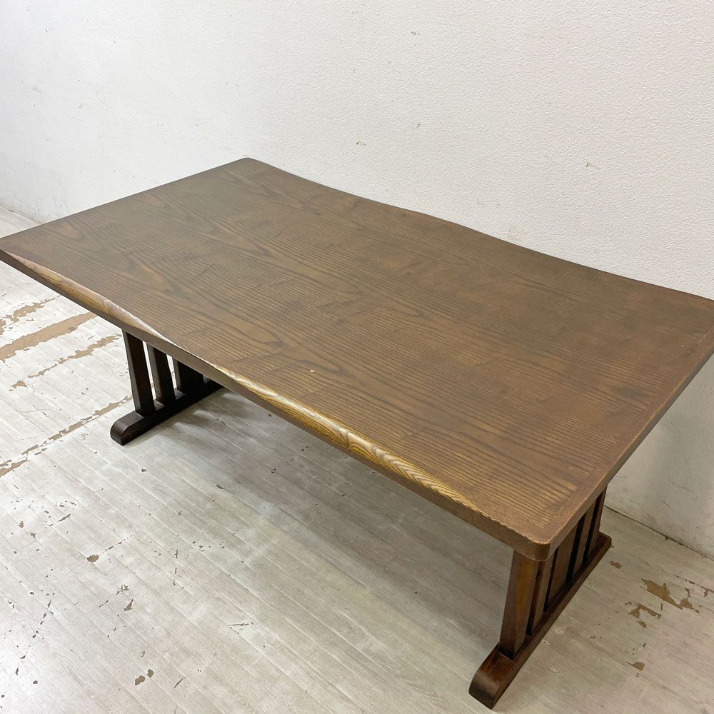 大川家具 鎌倉 ダイニングテーブル  オーク材 シンプルデザイン W160cm ●