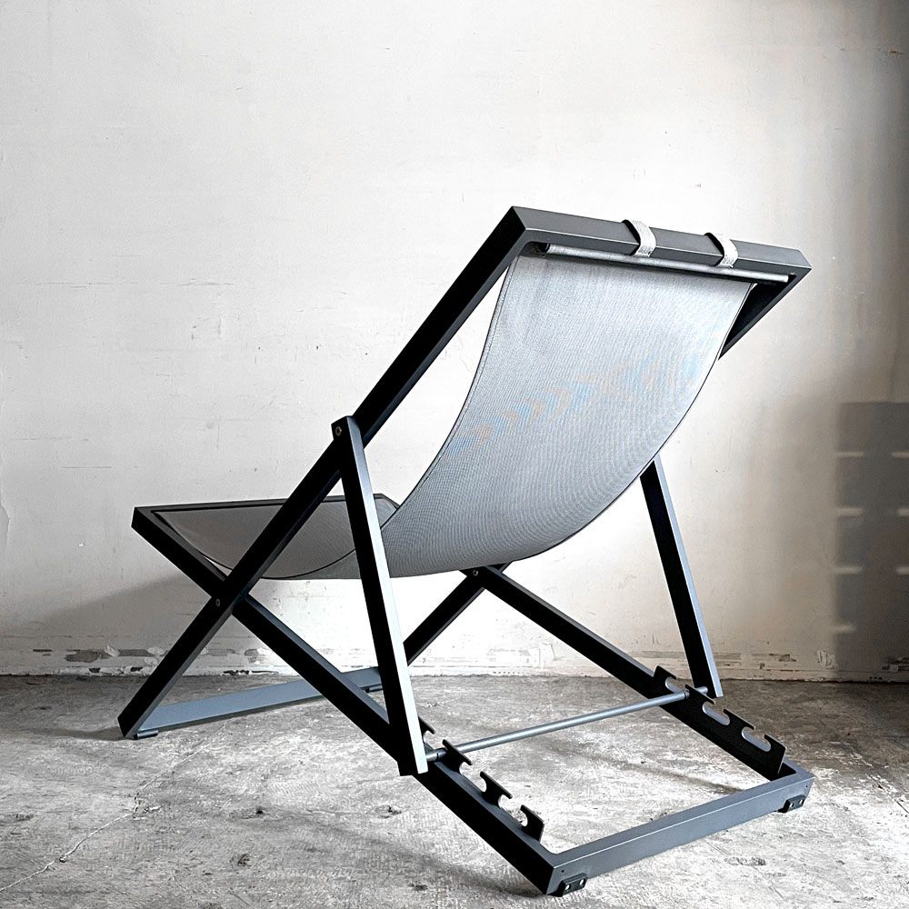 ランドノーム LandNorm ヘリーハンセンｘアクタス HELLY HANSEN×ACTUS ルナ デッキチェア LUNA DECKCHAIR フォールディングチェア チャコールグレー×ライトグレー アウトドア ■