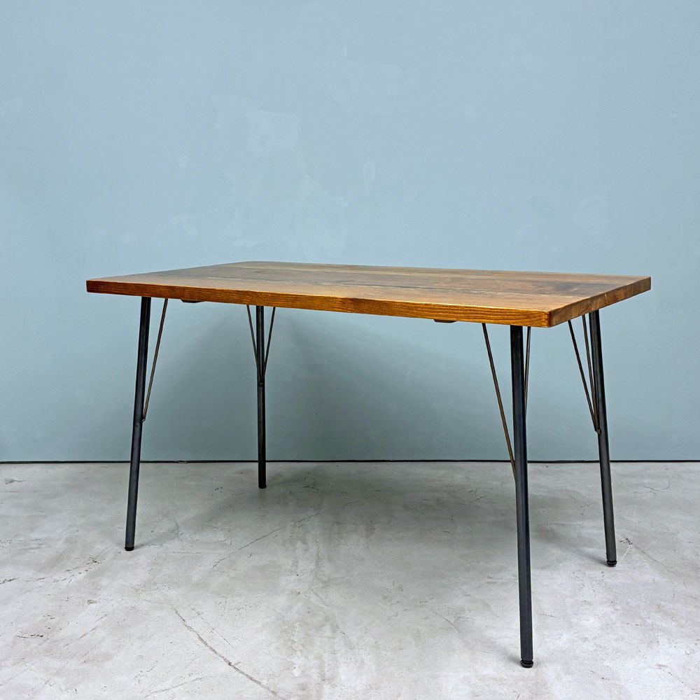 カントリーキノカ COUNTRY KINOKA 無垢集成材×アイアンレッグ LDテーブル W110cm H65cm インダストリアルデザイン オーダーメイド ◎