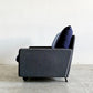 カッシーナイクスシー Cassina ixc. カレス CARESS 1シーターソファ 1人掛け ファブリック グレー×ネイビー モールドウレタン キャスター付 参考価格28万円 廃番 A 〓