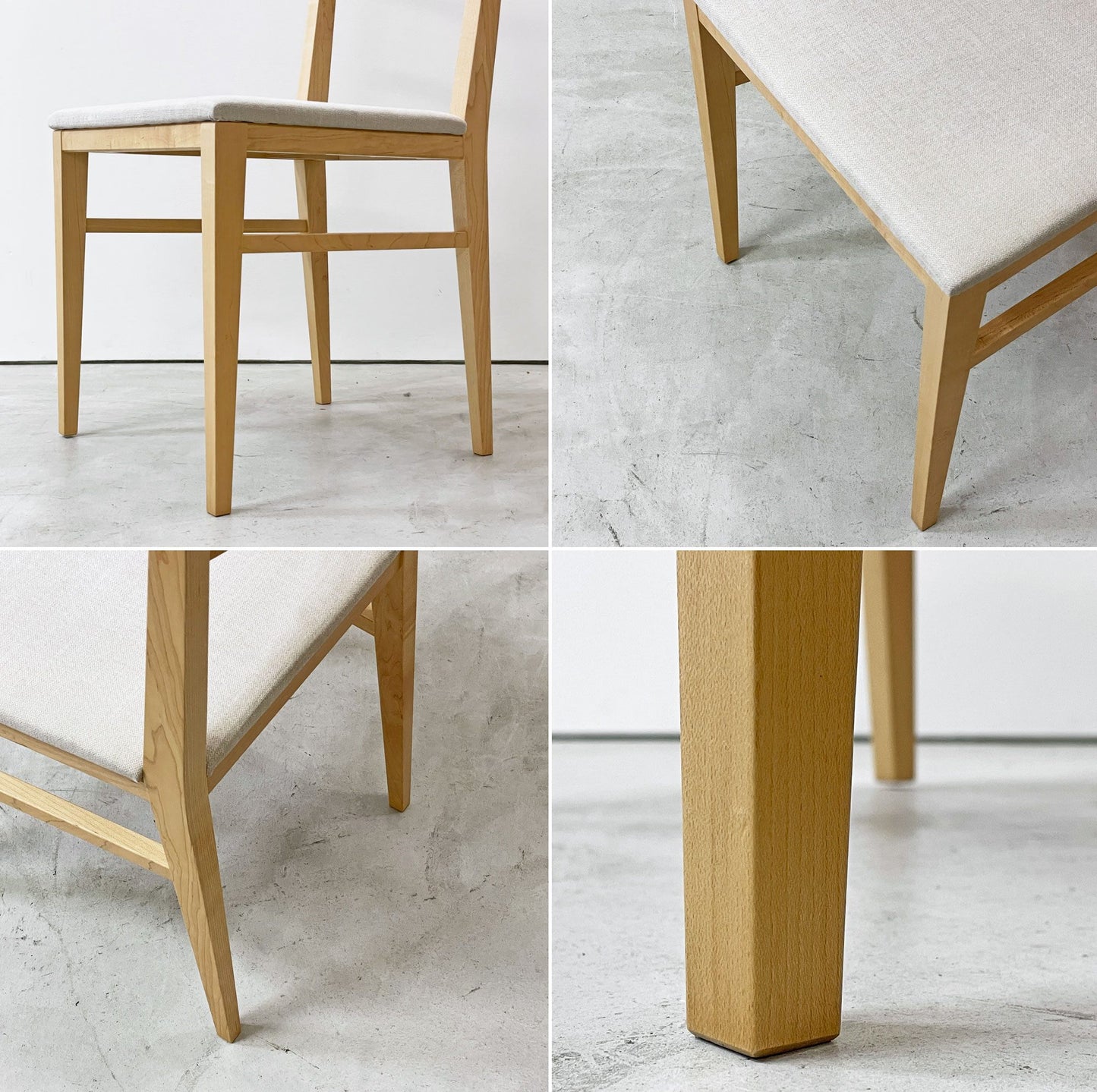 イデー IDEE センタチェア SENTA CHAIR ダイニングチェア メープル材 ライトグレー 植木莞爾 ナチュラル A ●
