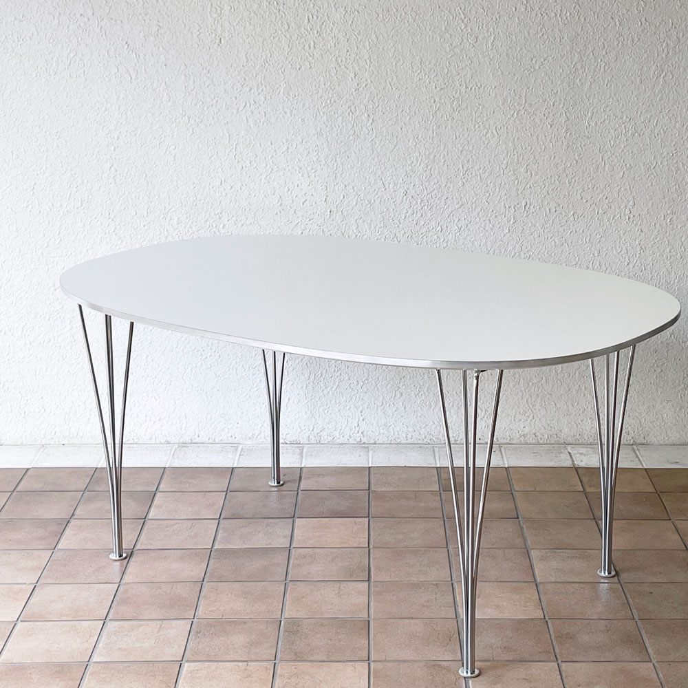 フリッツハンセン Fritz Hansen スーパー楕円 Bテーブル ダイニングテーブル B612 W150×D100cm ピート・ヘイン ブルーノ・マットソン 北欧家具 定価382,800円 ◇