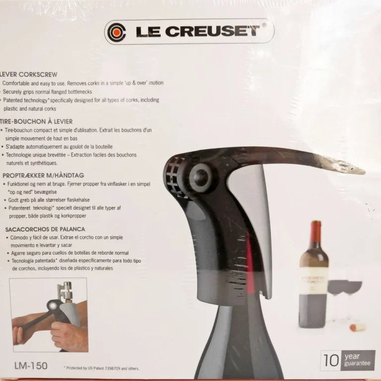 ルクルーゼ Le Creuset ワインオープナー ガイア レバーモデル LM150 グレー フランス 箱付き 未使用品 ●