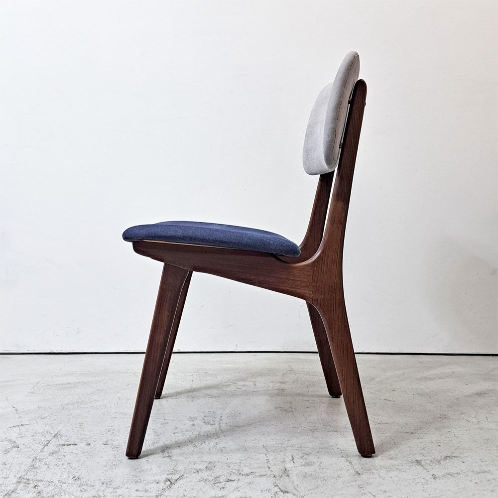 ボルティンゲ・ストールファブリック Boltinge Stolefabrik model.74 ダイニングチェア チーク材 ファブリック デンマーク 北欧ビンテージ ●