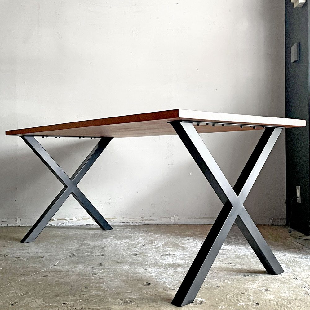 かなでもの KANADEMONO ザ・テーブル THE TABLE デスク ブラックチェリー材 X脚 ブラックスチール W160 x D80cm 定価￥108,000- ■
