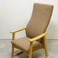 平田椅子製作所 HIRATA CHAIR ポーザハイ POSA Hi ラウンジチェア Lサイズ アッシュ無垢材 ファブリック ベージュ系  諸富家具 ●