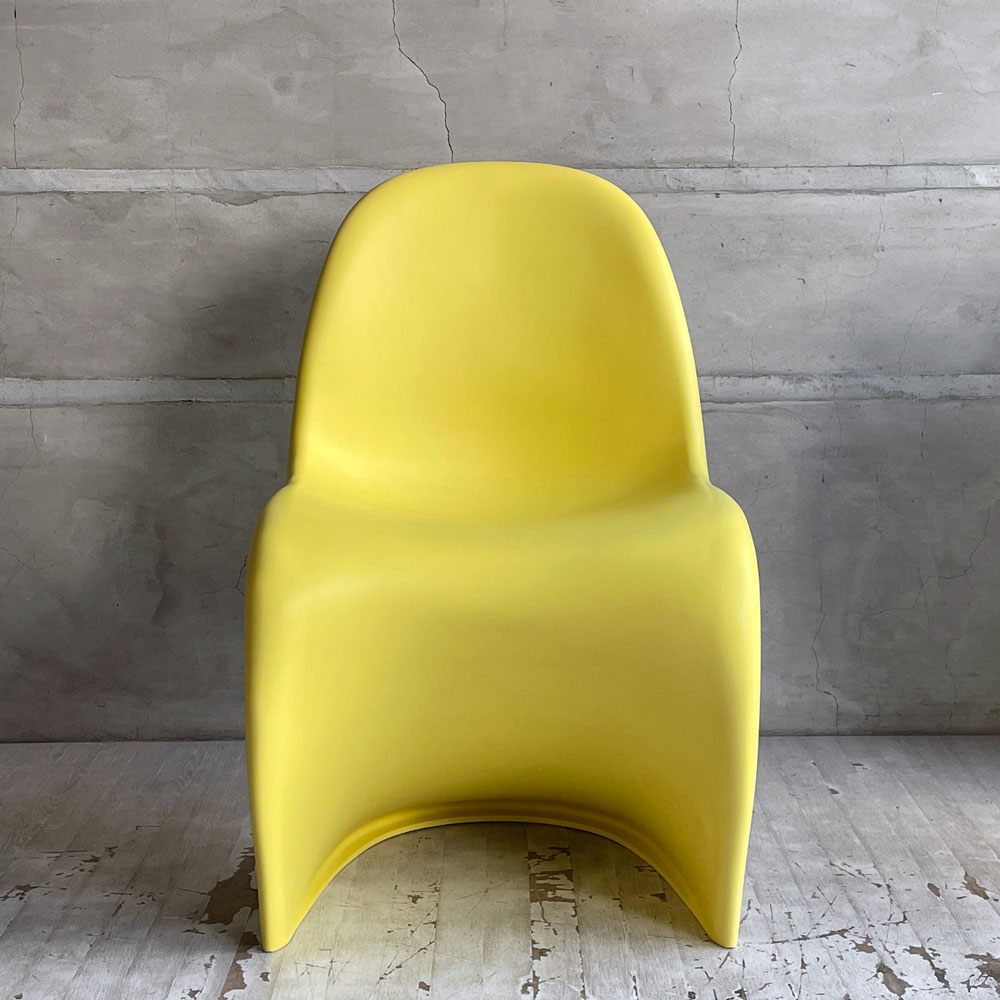 ヴィトラ vitra パントンチェア Panton Chair イエロー 屋内外使用可 ヴェルナー・パントン 旧モデル 廃番カラー ミッドセンチュリー スペースエイジ A ♪