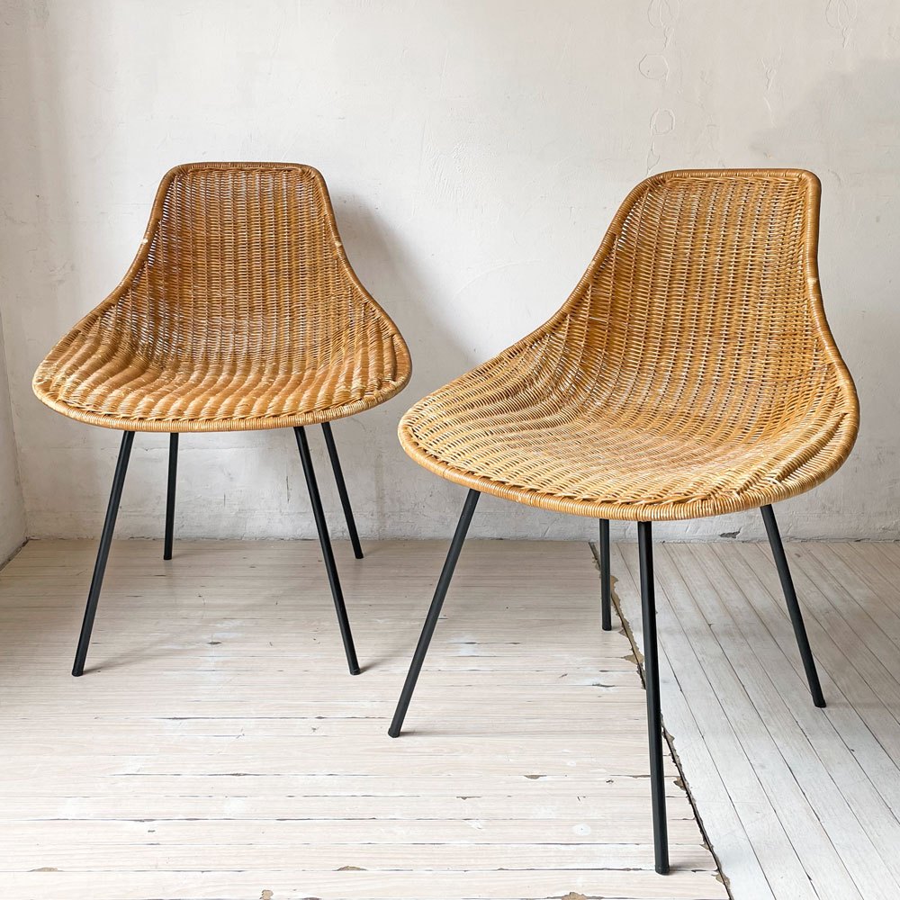 イデー IDEE バーバス チェア BARBAS CHAIR ダイニングチェア スチール脚 ラタン ナチュラル リゾートスタイル B ★