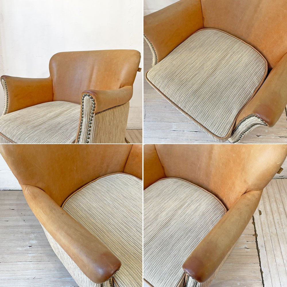 クラッシュゲート CRASH GATE タブレザーワークス tabu Leather Works プラムライトソファ PLUM LIGHT SOFA 1pソファ イージーチェア 廃番 ★