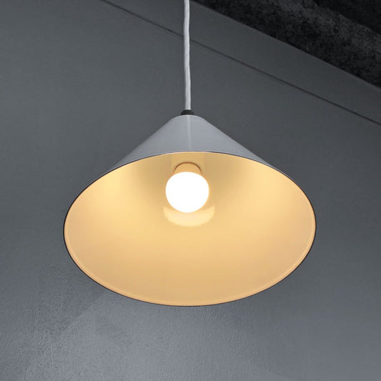 イデー IDEE ホーロー ペンダントライト PORCELAIN ENAMELED IRON LAMP ホワイト インダストリアルデザイン A ◎