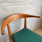 ウッドユウライクカンパニー WOOD YOU LIKE COMPANY アイチェア クッション AI CHAIR ハーフアームチェア チェリー無垢材 ファブリック グリーン 座面張替済 A ♪