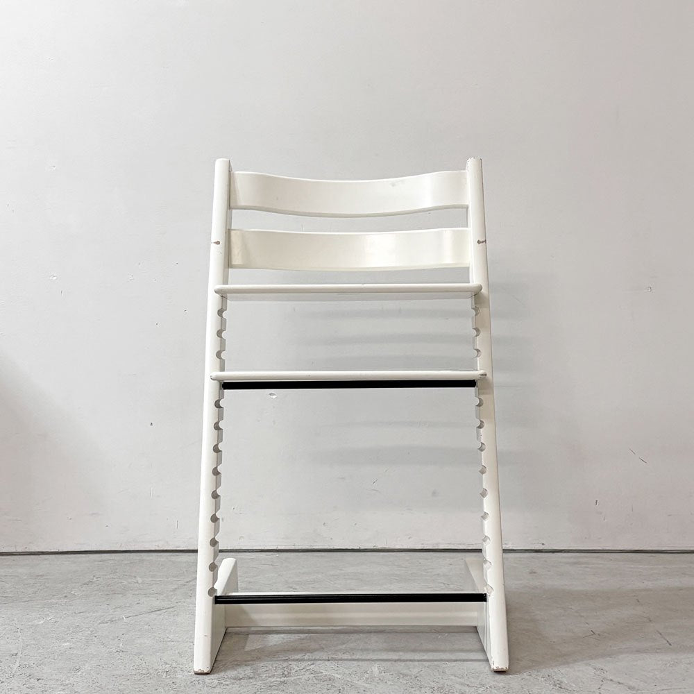 ストッケ STOKKE トリップトラップ TRIPP TRAPP ベビーチェア キッズチェア ホワイトカラー S/N4～ ノルウェー 北欧家具 ●