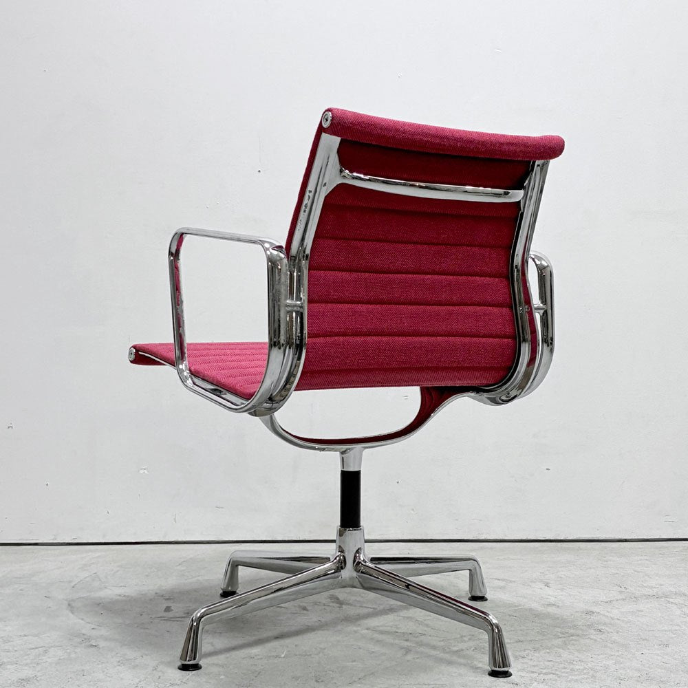 ヴィトラ vitra アルミナムグループ マネジメントチェア デスクチェア 4本脚 ファブリック張り替え済み レッド系 イームズ ●
