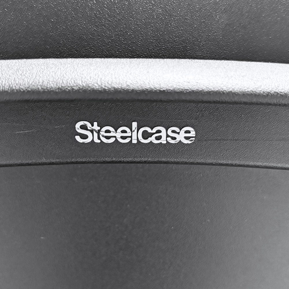 スチールケース Steelcase リープチェア Leap デスクチェア エルゴノミクスチェア 高機能チェア キャスター付き ファブリック ブラック ●