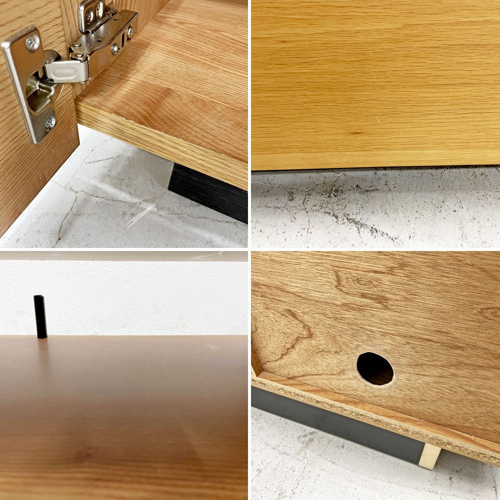 ロウヤ LOWYA TVボード AVボード オーク材 2ドロワー 2ドア W170cm ナチュラルモダン 日本製 〓