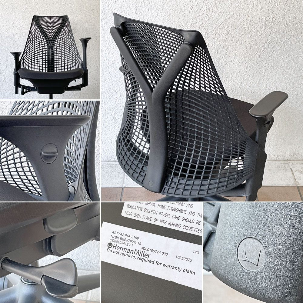 ハーマンミラー HermanMiller セイルチェア SAYL Chair サスペンションミドルバック アジャスタブルアーム デスクチェア タスクチェア イヴ・ベアール ◇