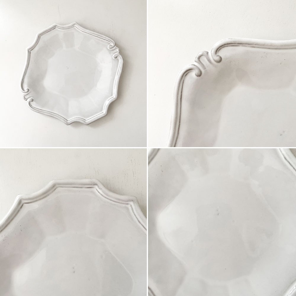 アスティエ・ド・ヴィラット Astier de Villatte レジャンス Regence デザートプレート 20.5cm フランス 定価￥17,600- B ◎