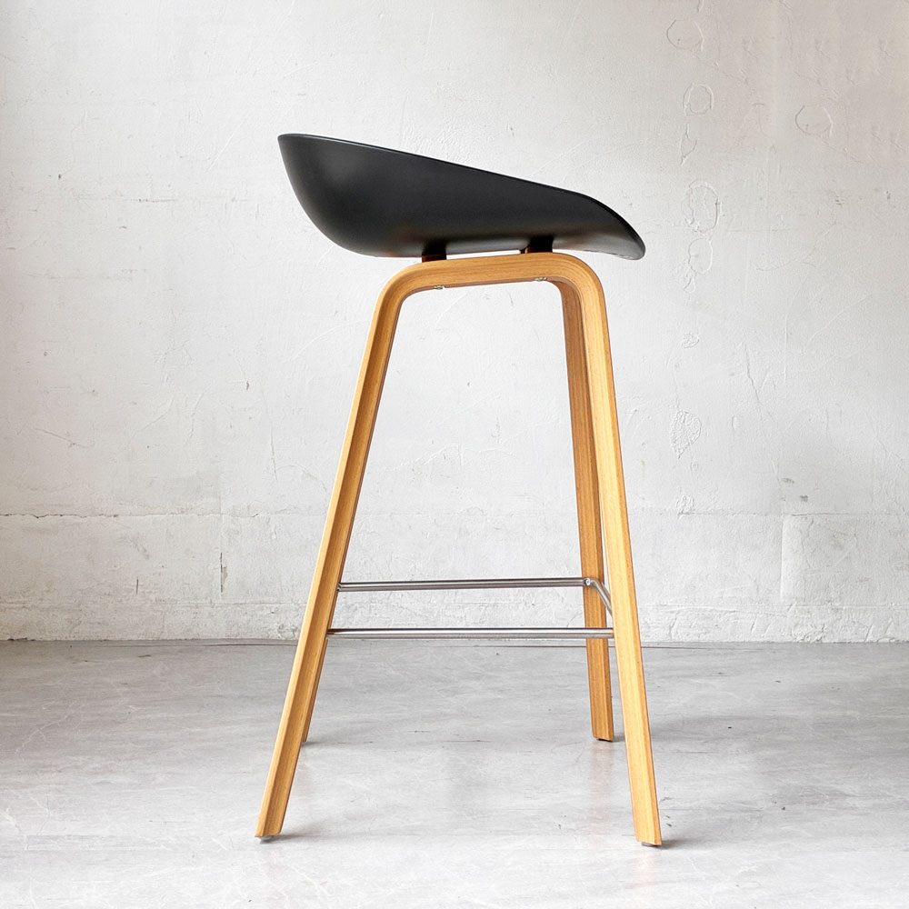 ヘイ HAY アバウトアスツール About a stool ブラック AAS32 LOW H75㎝ ハイスツール カウンターチェア 北欧モダン デンマーク 定価￥60.500- ★