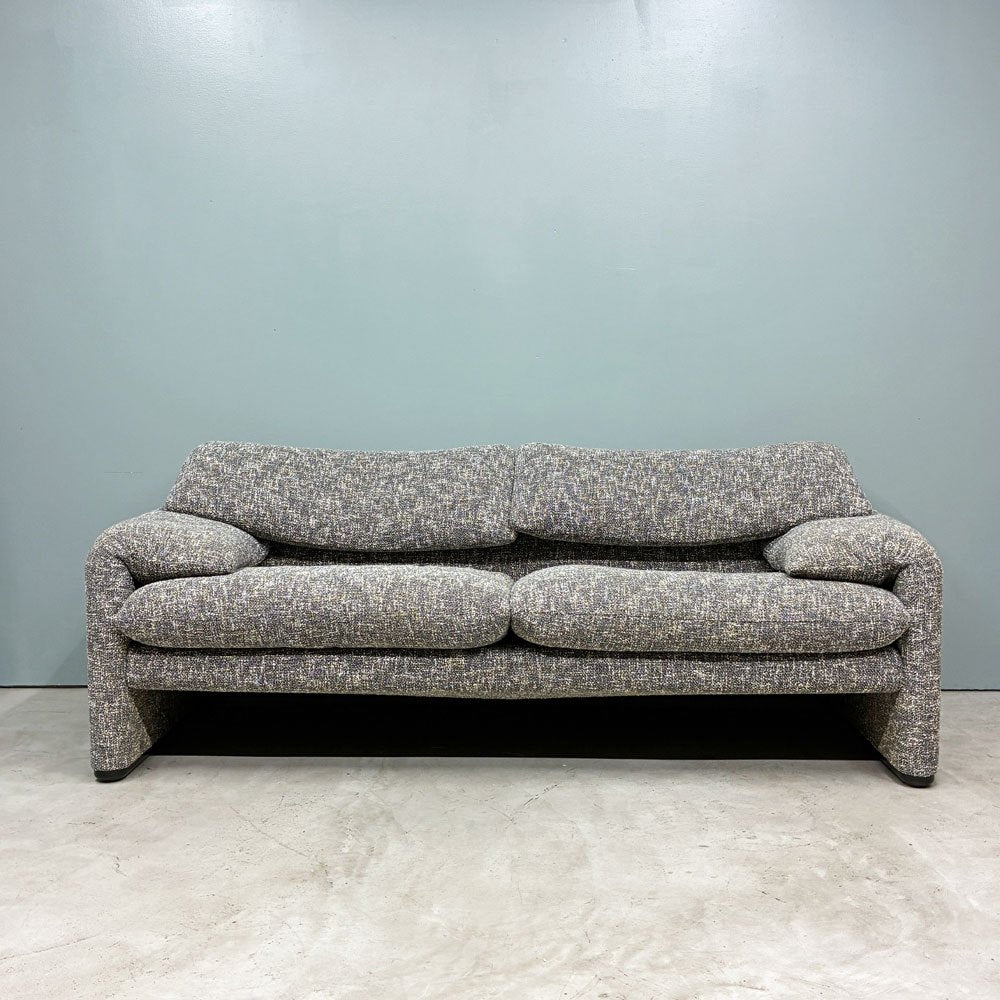 カッシーナイクスシー Cassina ixc. マラルンガ MARALUNGA 675-2PW 2人掛け ワイドソファ ヴィコ・マジストレッティ グレー系 ミックスファブリック MoMA ◎
