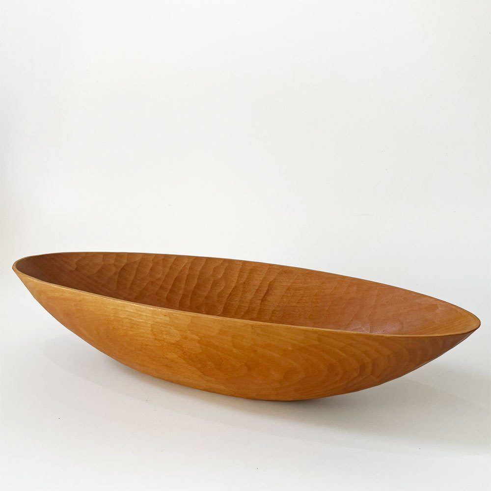 三谷龍二 Ryuji Mitani 舟型ボウル 山桜 33×10×6.8㎝ 木の器 木工 現代作家 ★