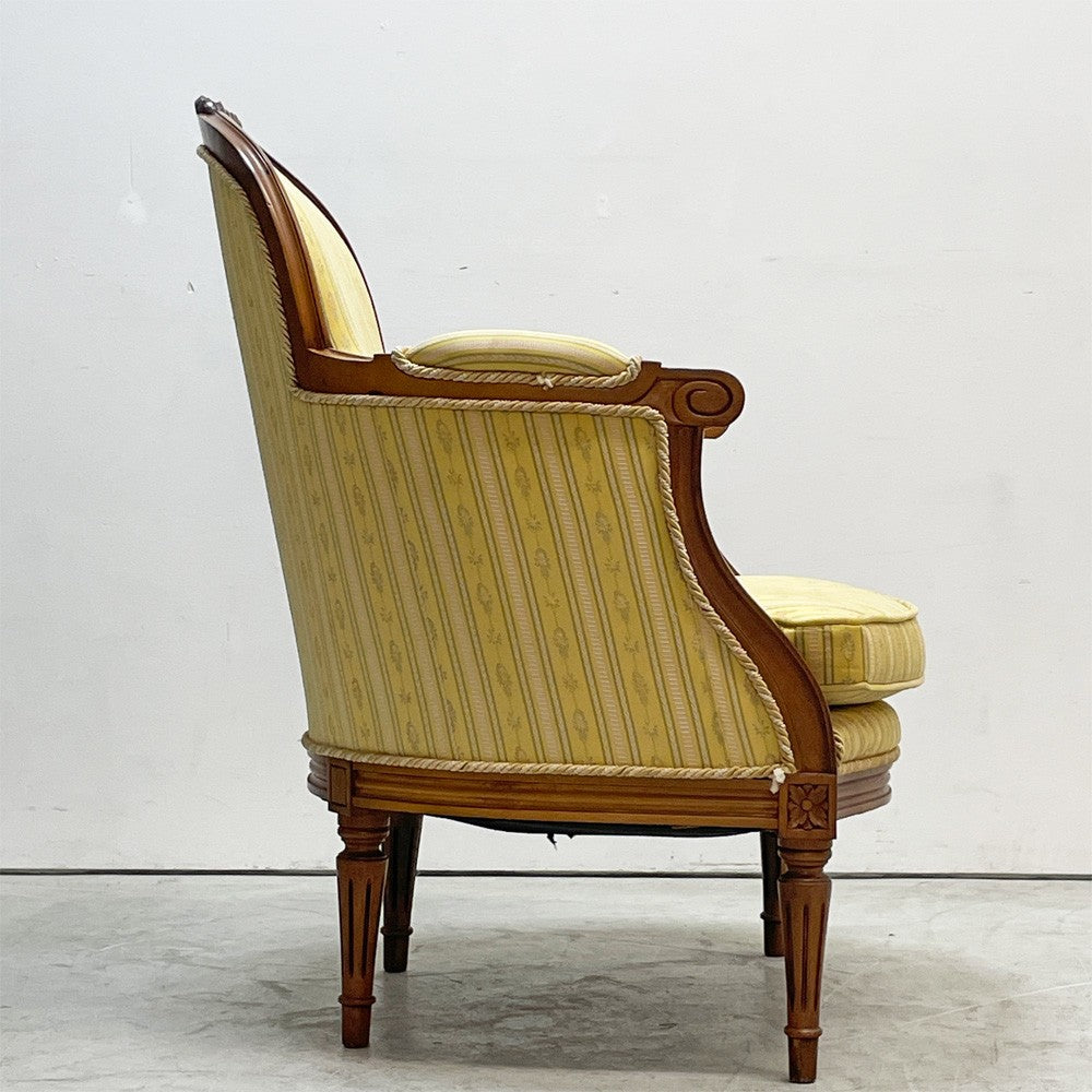 クラシカルデザイン Classical Design  1人掛けソファ ファブリック フルーディング彫り ヨーロピアンクラシカルデザイン B ●