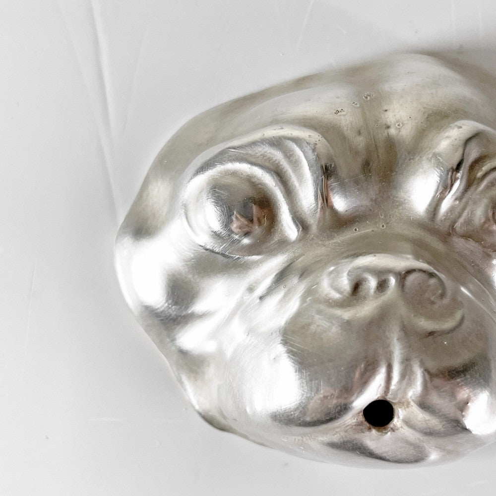 クーンケラミック Kuhn Keramik カルロス・デ・リュクス  Karlos 'de Luxe' インセンスホルダー お香立て 犬の顔 銀メッキ 陶器 ドイツ ■