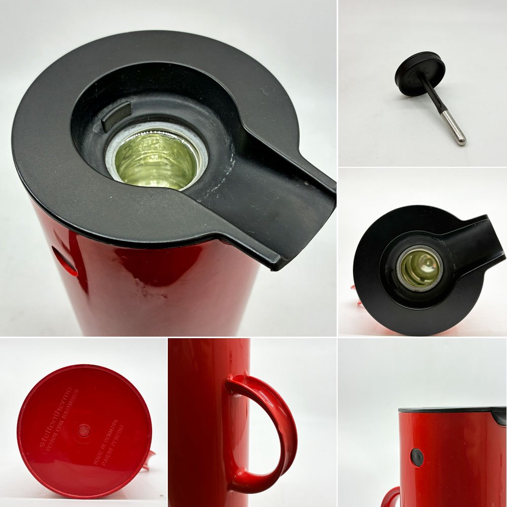 ステルトン Stelton バキュームジャグ Vacuum Jug EM77 レッド 1000ml ローカルストッパー エリック・マグヌッセン デンマーク 北欧雑貨 ●